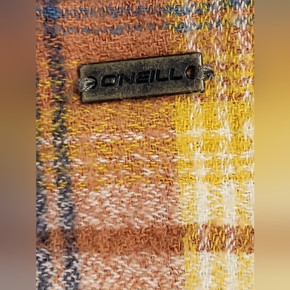 O'Neill Women's Size Small Coat Check Cotton Flannel Button Down Shirt - Picture 3 of 12